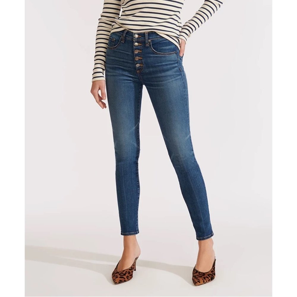 Veronica Beard Debbie Skinny Jeans Size 24/00 Frayed Cuffs